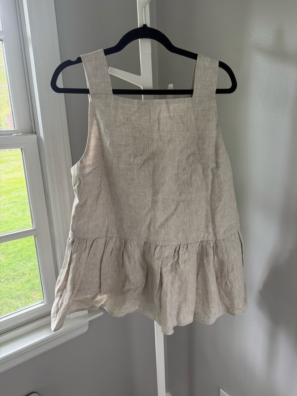 DISSH Natural Beige Daisy Peplum Linen Tank Top - size 6/8 NWT - Picture 5 of 5